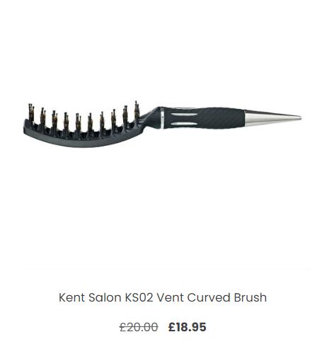 Kent salon KS02 Vent curved brush